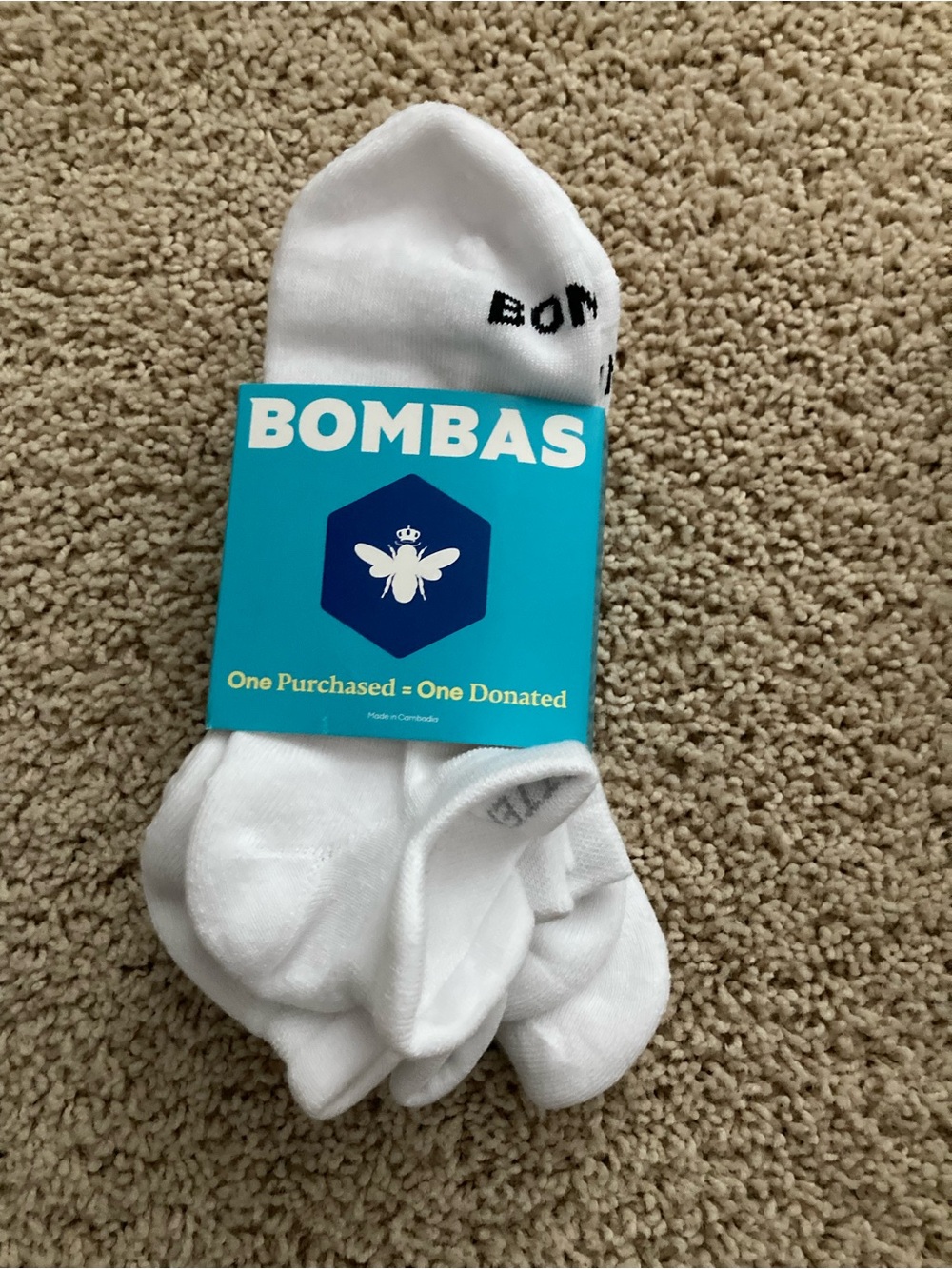 Bombas Women’s White Ankle Socks